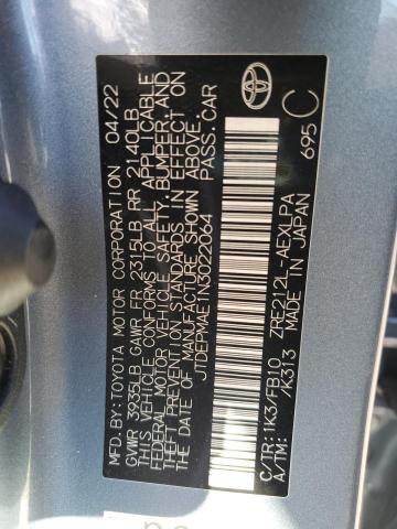 Photo 12 from auction – 2022 TOYOTA COROLLA LE with VIN JTDEPMAE1N3022064