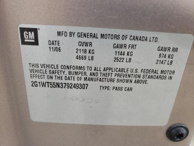Photo 12 from auction – 2007 CHEVROLET IMPALA LT with VIN 2G1WT55N379249307