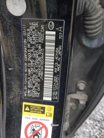 Photo 12 from auction – 2011 LEXUS HS 250H with VIN JTHBB1BA1B2046473