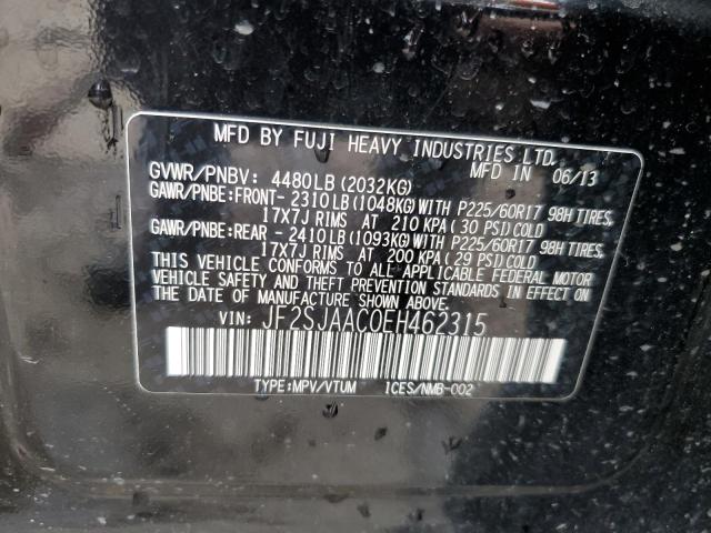 Photo 14 from auction – 2014 SUBARU FORESTER 2 with VIN JF2SJAAC0EH462315