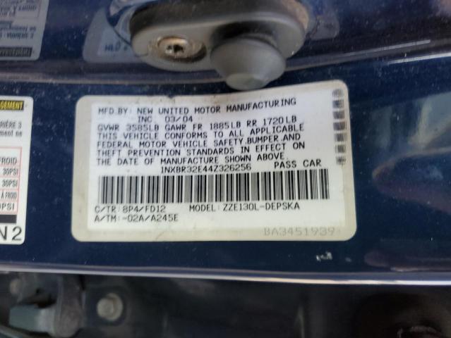 Photo 12 from auction – 2004 TOYOTA COROLLA CE with VIN 1NXBR32E44Z326256