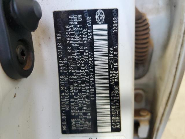 Photo 12 from auction – 2015 TOYOTA CAMRY LE with VIN 4T1BF1FK8FU105677