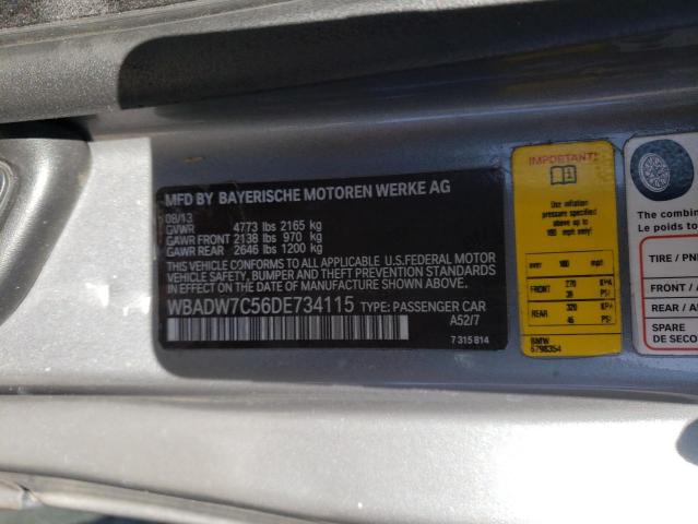 Photo 12 from auction – 2013 BMW 328 I SULE with VIN WBADW7C56DE734115