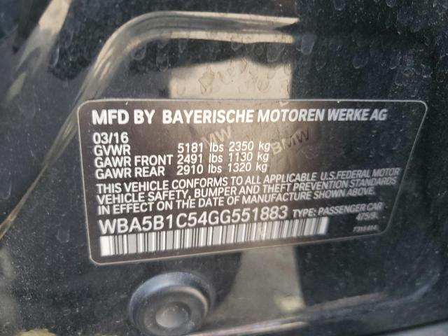 Photo 12 from auction – 2016 BMW 535 I with VIN WBA5B1C54GG551883