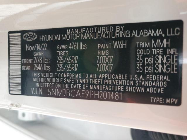 Photo 14 from auction – 2023 HYUNDAI TUCSON SEL with VIN 5NMJBCAE9PH201481