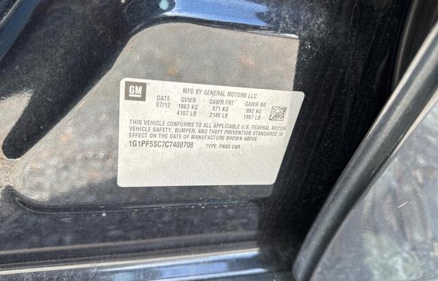 Photo 10 from auction – 2012 CHEVROLET CRUZE LT with VIN 1G1PF5SC7C7400708