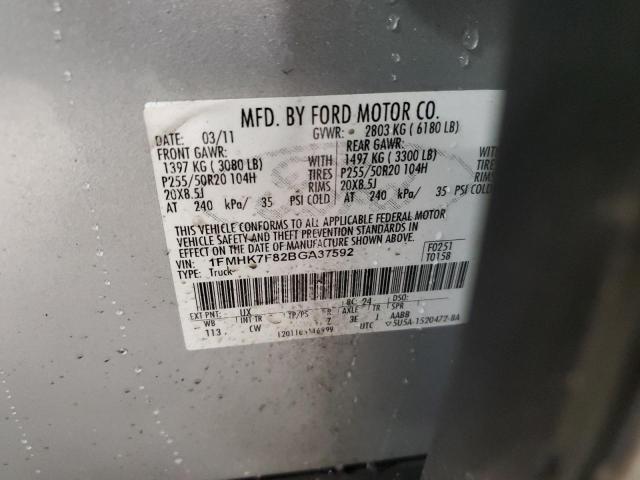 Photo 14 from auction – 2011 FORD EXPLORER L with VIN 1FMHK7F82BGA37592