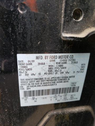 Photo 13 from auction – 2009 FORD EDGE LIMIT with VIN 2FMDK39CX9BA92073