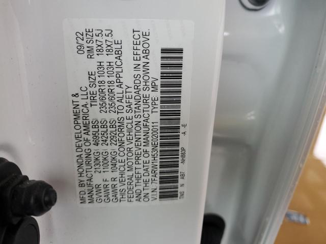Photo 14 from auction – 2022 HONDA CR-V EX with VIN 7FARW1H53NE020011