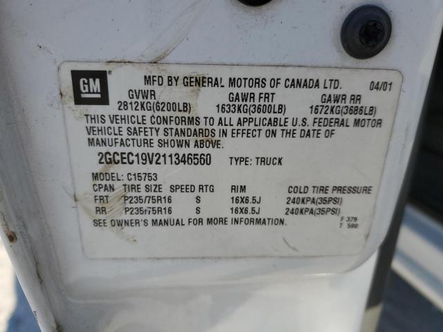 Photo 12 from auction – 2001 CHEVROLET SILVERADO with VIN 2GCEC19V211346560