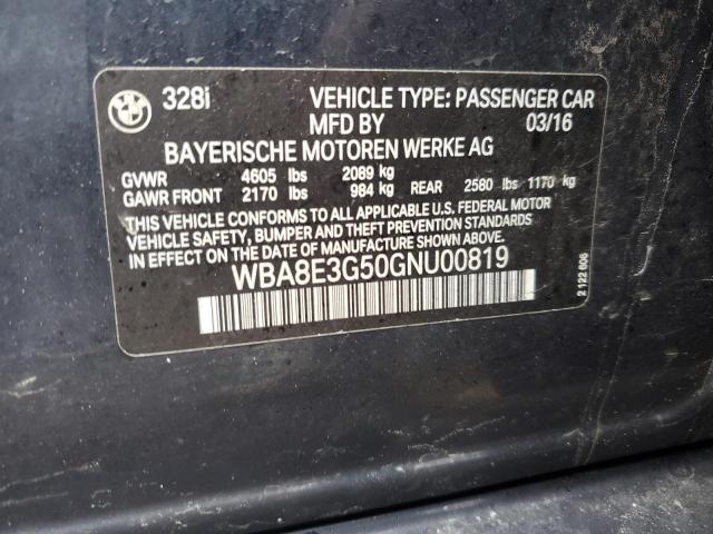 Photo 12 from auction – 2016 BMW 328 XI SUL with VIN WBA8E3G50GNU00819