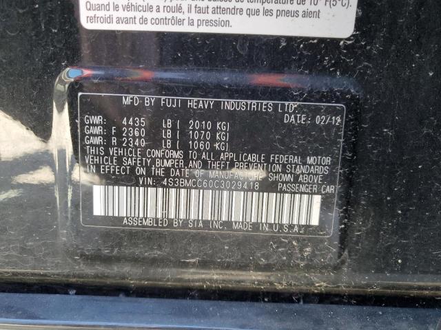 Photo 12 from auction – 2012 SUBARU LEGACY 2.5 with VIN 4S3BMCC60C3029418