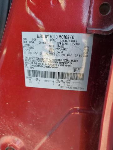 Photo 14 from auction – 2009 FORD EDGE SE with VIN 2FMDK36C39BA66404