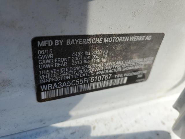 Photo 12 from auction – 2015 BMW 328 I with VIN WBA3A5C55FF610767