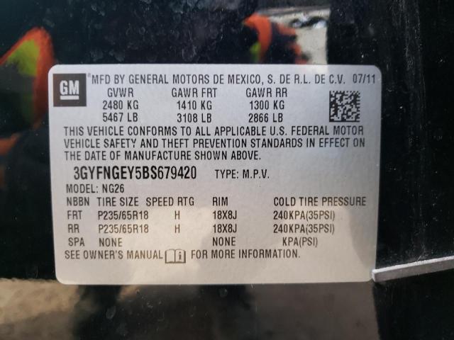 Photo 14 from auction – 2011 CADILLAC SRX with VIN 3GYFNGEY5BS679420