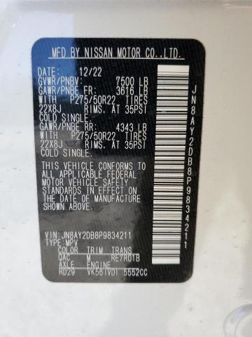 Photo 13 from auction – 2023 NISSAN ARMADA PLA with VIN JN8AY2DB8P9834211