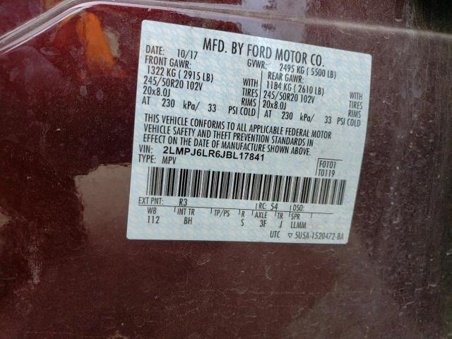 Photo 13 from auction – 2018 LINCOLN MKX RESERV with VIN 2LMPJ6LR6JBL17841