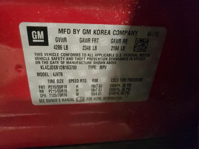 Photo 12 from auction – 2013 BUICK ENCORE PRE with VIN KL4CJDSB1DB163700