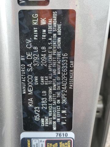 Photo 12 from auction – 2023 KIA FORTE LX with VIN 3KPF24AD2PE635316