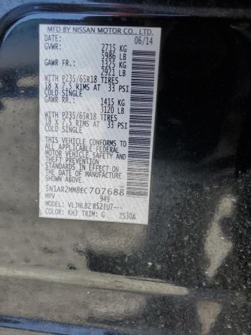 Photo 12 from auction – 2014 NISSAN PATHFINDER with VIN 5N1AR2MM8EC707688