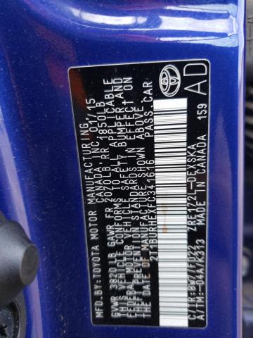 Photo 12 from auction – 2015 TOYOTA COROLLA L with VIN 2T1BURHEXFC341616