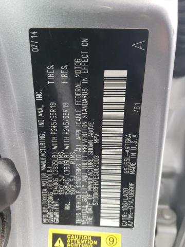 Photo 14 from auction – 2014 TOYOTA HIGHLANDER with VIN 5TDDKRFH7ES067003