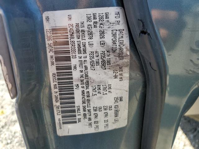 Photo 12 from auction – 2005 CHRYSLER PACIFICA with VIN 2C4GM48L85R333133