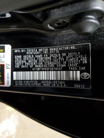 Photo 12 from auction – 2015 TOYOTA CAMRY LE with VIN 4T1BF1FK0FU018467