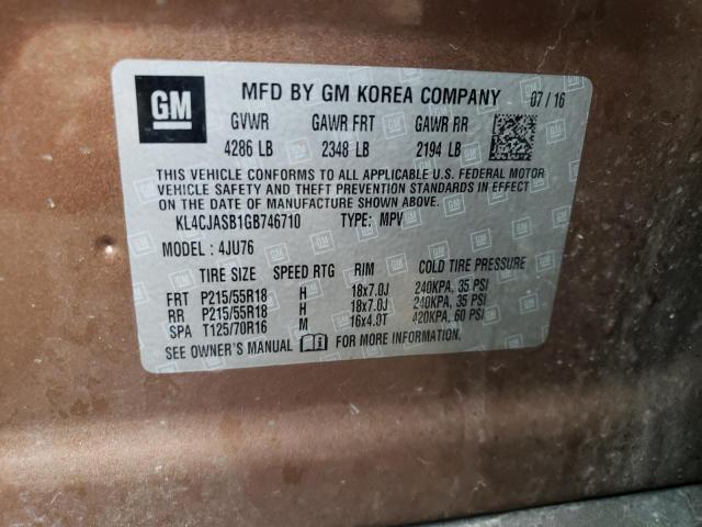 Photo 14 from auction – 2016 BUICK ENCORE with VIN KL4CJASB1GB746710