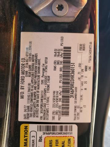 Photo 12 from auction – 2017 FORD FUSION TIT with VIN 3FA6P0RU3HR360151