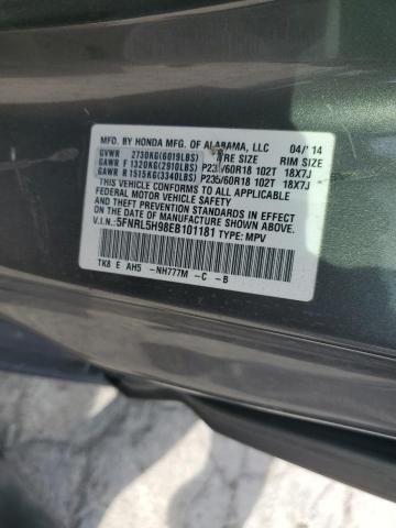 Photo 13 from auction – 2014 HONDA ODYSSEY TO with VIN 5FNRL5H98EB101181