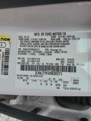 Photo 12 from auction – 2014 LINCOLN MKZ with VIN 3LN6L2J95ER830275