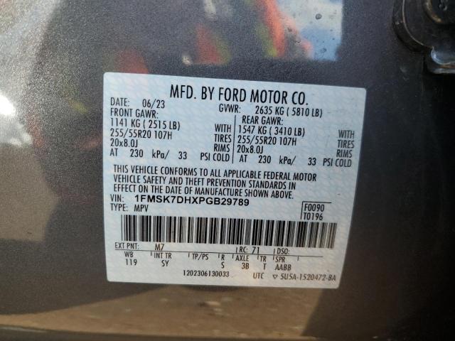 Photo 14 from auction – 2023 FORD EXPLORER X with VIN 1FMSK7DHXPGB29789