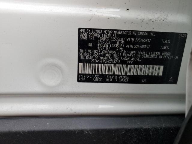 Photo 12 from auction – 2023 TOYOTA RAV4 XLE with VIN 2T3W1RFV6PC228218