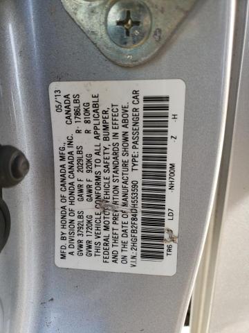 Photo 12 from auction – 2013 HONDA CIVIC EX with VIN 2HGFB2F84DH553590