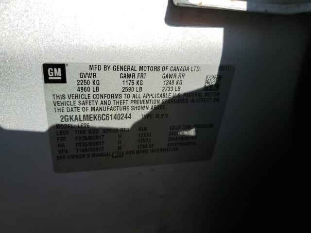 Photo 14 from auction – 2012 GMC TERRAIN SL with VIN 2GKALMEK6C6140244
