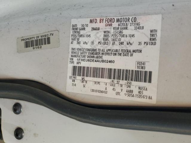 Photo 13 from auction – 2010 FORD EXPLORER X with VIN 1FMEU6DE4AUB02460