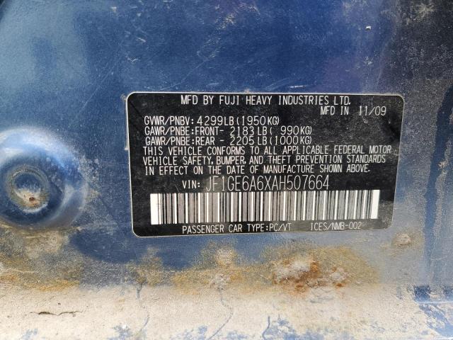 Photo 12 from auction – 2010 SUBARU IMPREZA 2. with VIN JF1GE6A6XAH507664