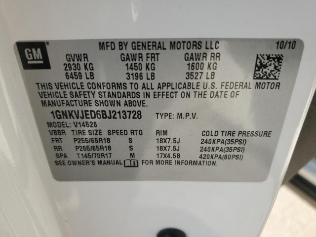 Photo 14 from auction – 2011 CHEVROLET TRAVERSE L with VIN 1GNKVJED6BJ213728
