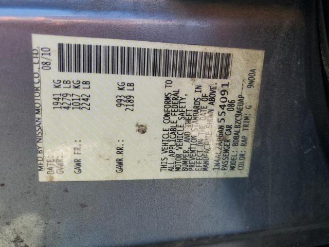 Photo 13 from auction – 2010 NISSAN ALTIMA BAS with VIN 1N4AL2AP6AN554091