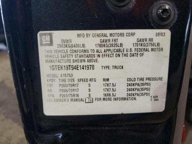 Photo 12 from auction – 2004 GMC NEW SIERRA with VIN 1GTEK19T94E141970