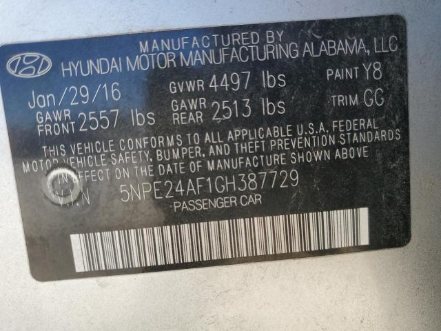 Photo 12 from auction – 2016 HYUNDAI SONATA SE with VIN 5NPE24AF1GH387729