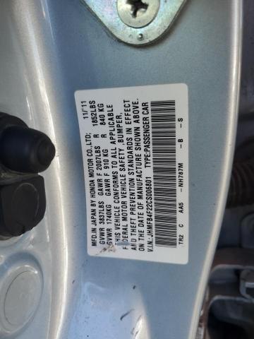 Photo 12 from auction – 2012 HONDA CIVIC HYBR with VIN JHMFB4F22CS006801