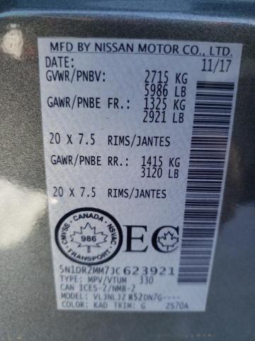 Photo 14 from auction – 2018 NISSAN PATHFINDER with VIN 5N1DR2MM7JC623921