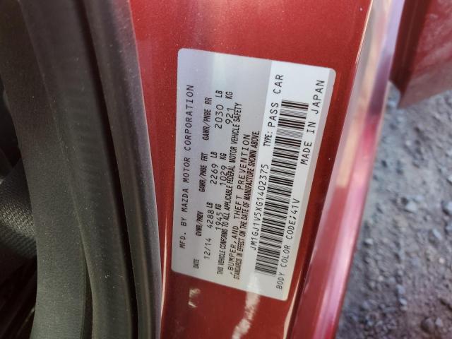 Photo 13 from auction – 2016 MAZDA 6 TOURING with VIN JM1GJ1V5XG1402375