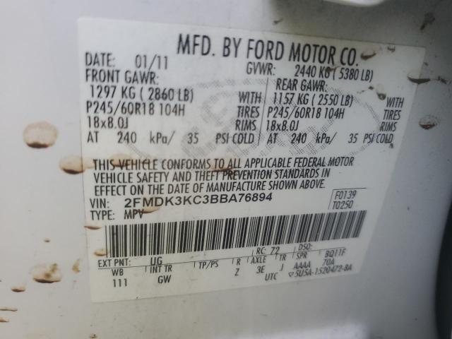 Photo 14 from auction – 2011 FORD EDGE LIMIT with VIN 2FMDK3KC3BBA76894