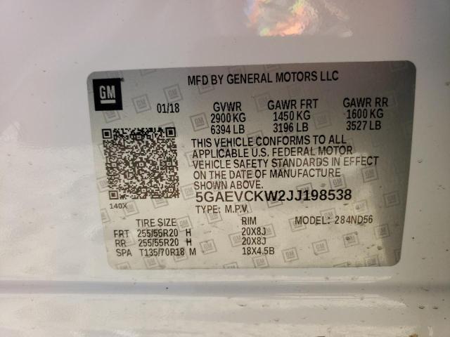 Photo 14 from auction – 2018 BUICK ENCLAVE AV with VIN 5GAEVCKW2JJ198538