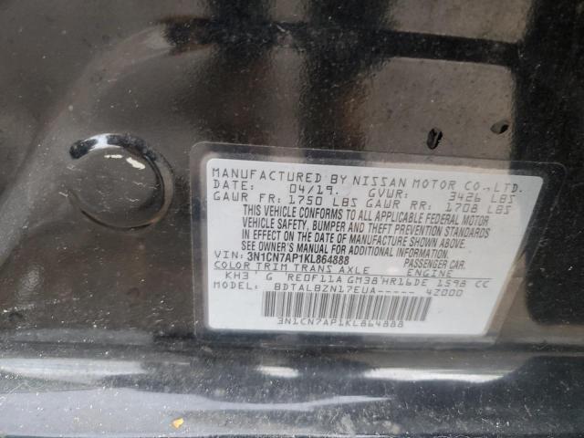 Photo 12 from auction – 2019 NISSAN VERSA S with VIN 3N1CN7AP1KL864888