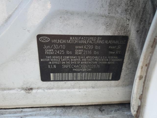 Photo 12 from auction – 2011 HYUNDAI SONATA SE with VIN 5NPEC4ACXBH102876