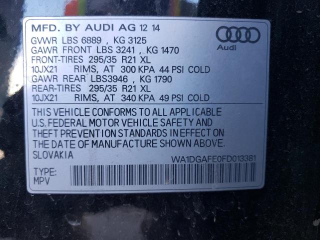 Photo 14 from auction – 2015 AUDI Q7 PRESTIG with VIN WA1DGAFE0FD013381